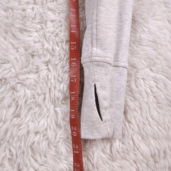 Athleta Triumph Hoodie XXS Full Zip Grey Long Sleeve Athletic Sweatshirt Fleece - Picture 6 of 11